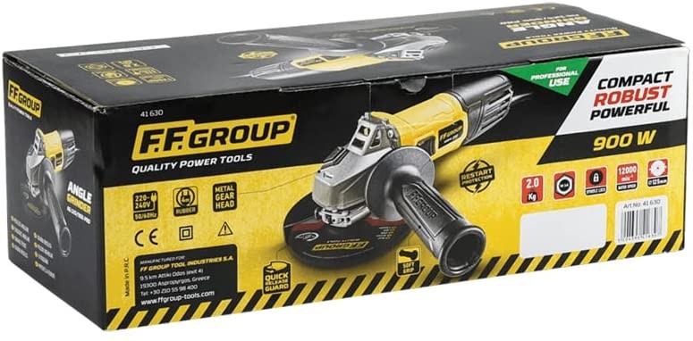 F.F. GROUP Smerigliatrice Angolare 900W 12000RPM Cavo 4MT