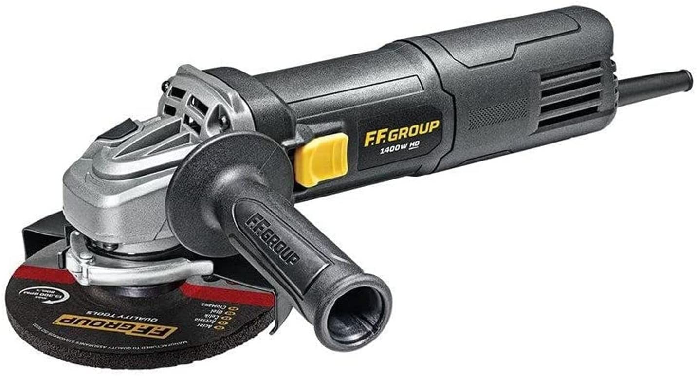 F.F. GROUP Smerigliatrice Angolare professionale 1400W 12200RPM Cavo 4MT