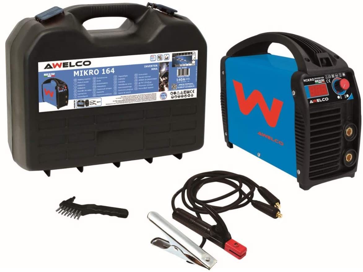 Saldatrice inverter digitale MIKRO 164 MMA AWELCO elettrodi da 1,6 a 4 mm 230 V monofase