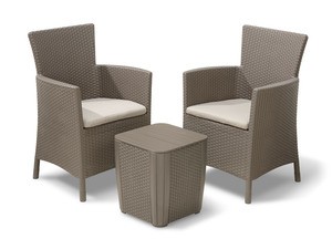 ALLIBERT/KETER SET 'IOWA BALCONY' CAPPUCC. C/CUSC.